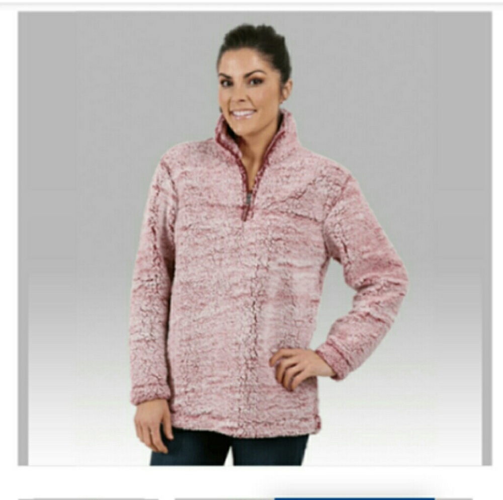Snowy Garnet 1/4 Zip Sherpa Pullover